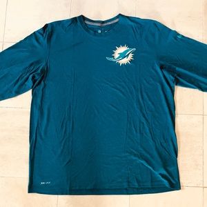 Miami Dolphins NFL Pro Line Aqua Logo Primary L/S